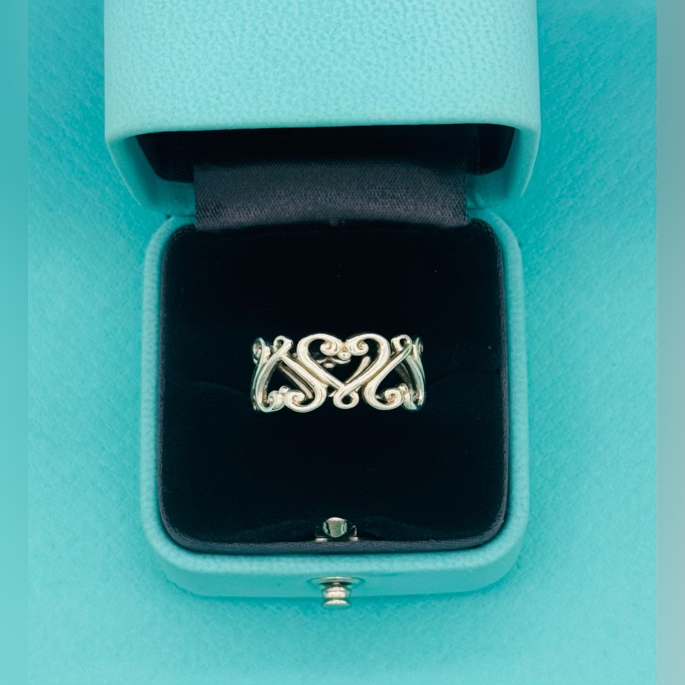 Tiffany and co Paloma Picasso Venezia Goldini Heart Ring Size 7.5 - Picture 2 of 12